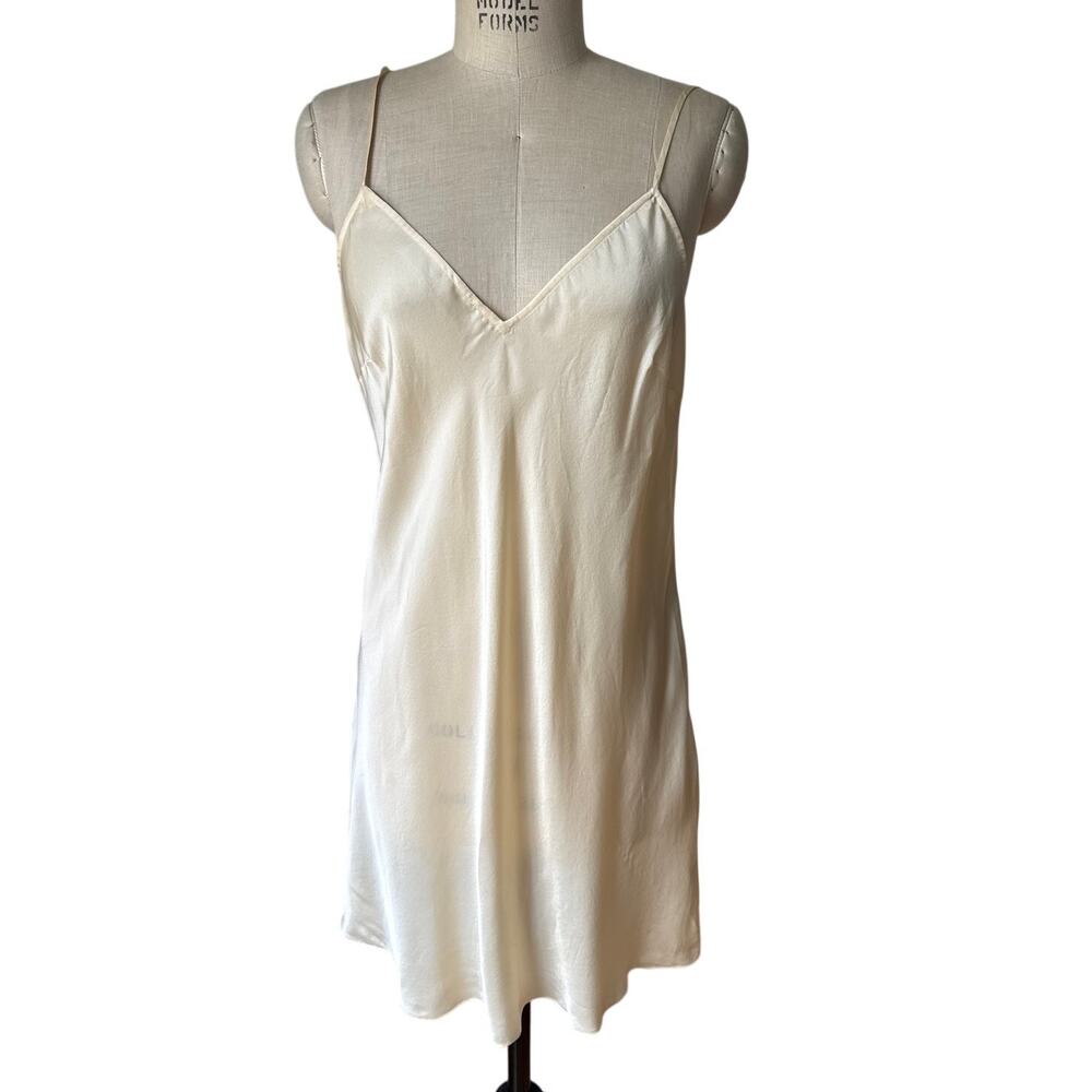 Zimmermann Slip Dress Chemise in Cream Silk Size 3/ Large Minimal Designer